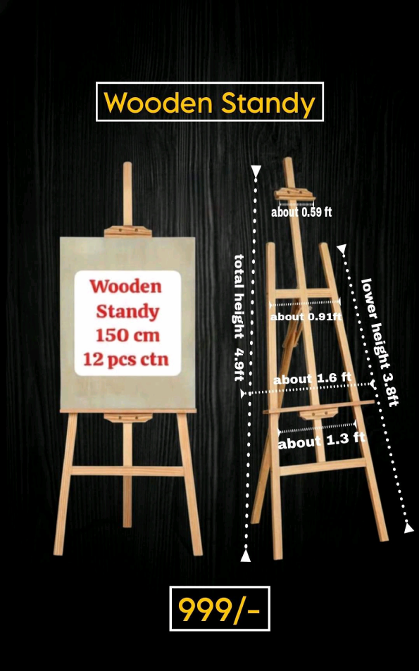 Wooden Standy - fabrication product, catalogue page 45